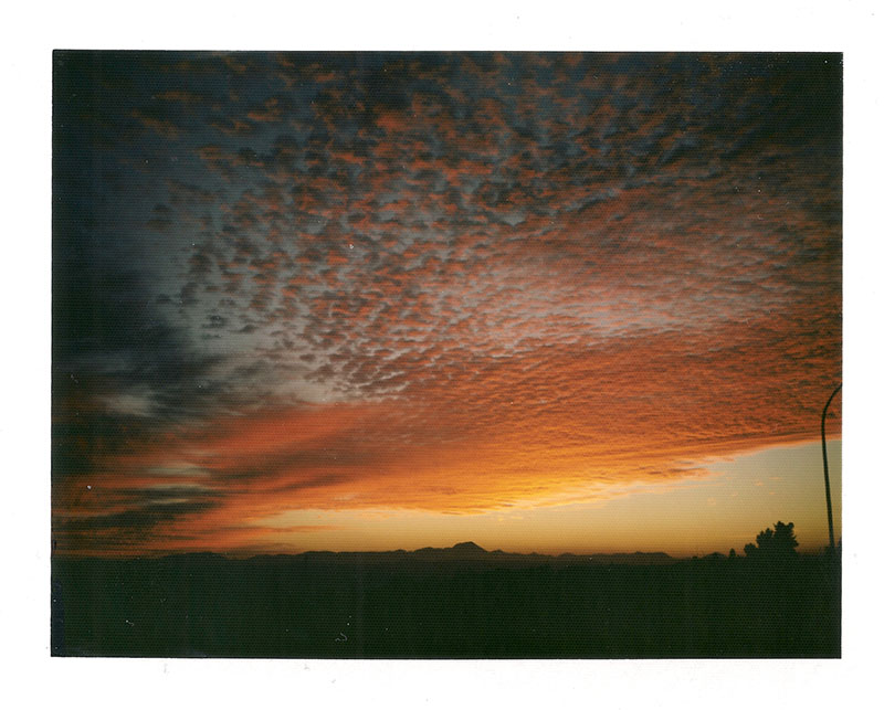 tramonto polaroid